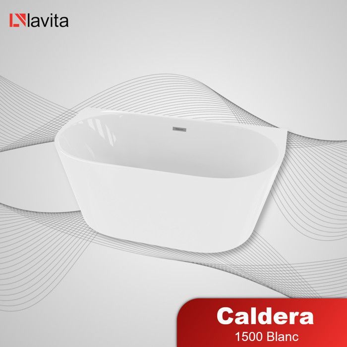 LAVITA Caldera 1500 freestanding bathtub 150x75x58 cm acrylic | Rectangular bathtubs | Modern | 250 L | Glossy white