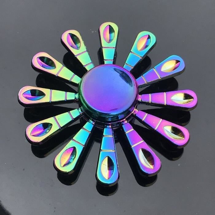Hand spinner,Arc en ciel métal doigt Spinner R118 roulement Spinner jouet adulte jouets pour enfants Raytheon - Type KT-66