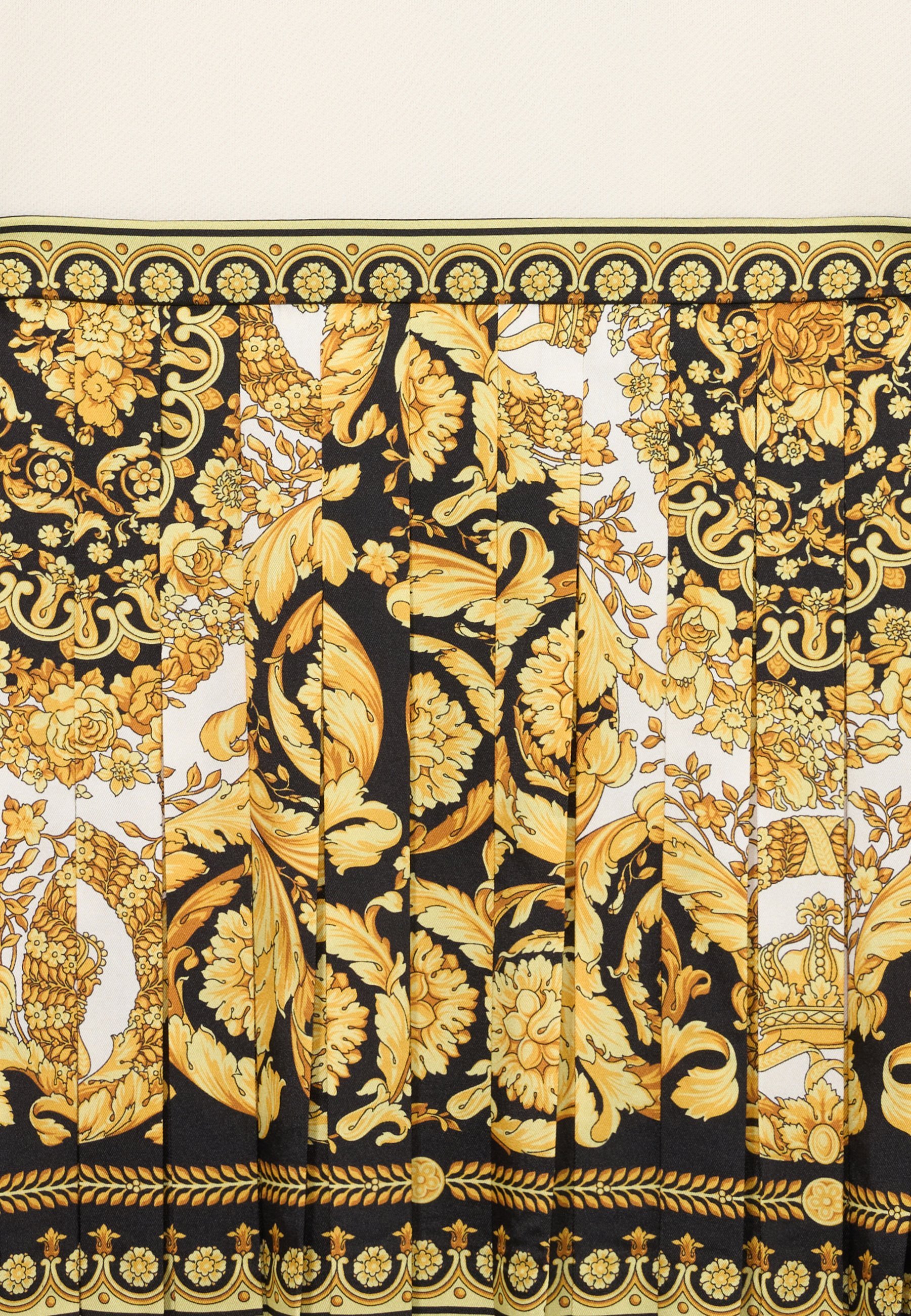 Robe Versace BAROCCO - Robe de jour - ivoire/noir et or