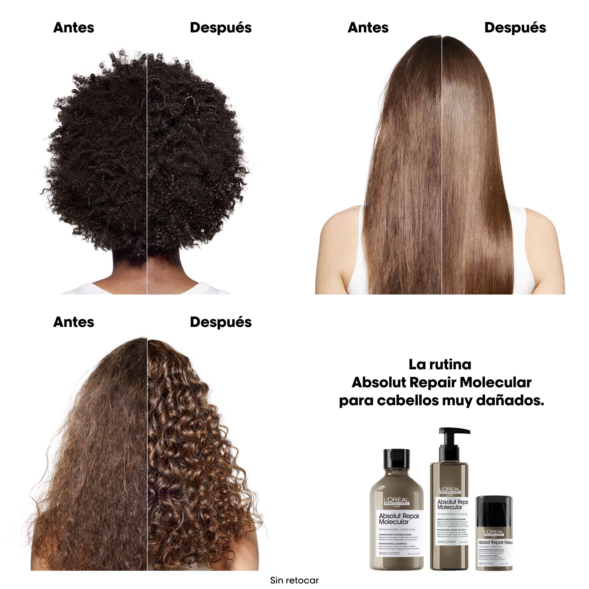 Serie Expert Absolut Repair Molecular bezoplachová krémová maska Profesionálne kadernícke masky