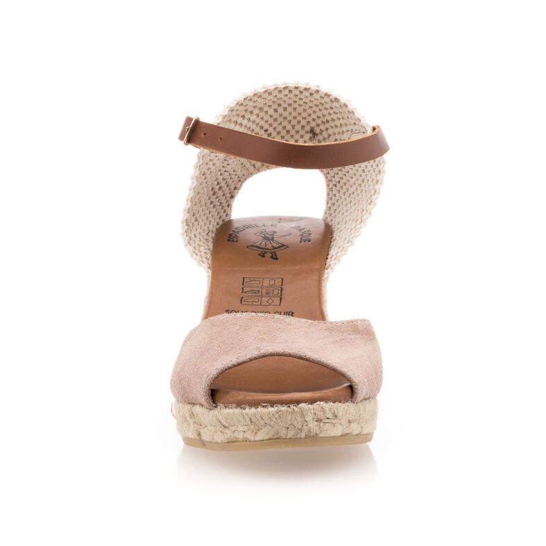 Rosa espadriller med tausåler til dame