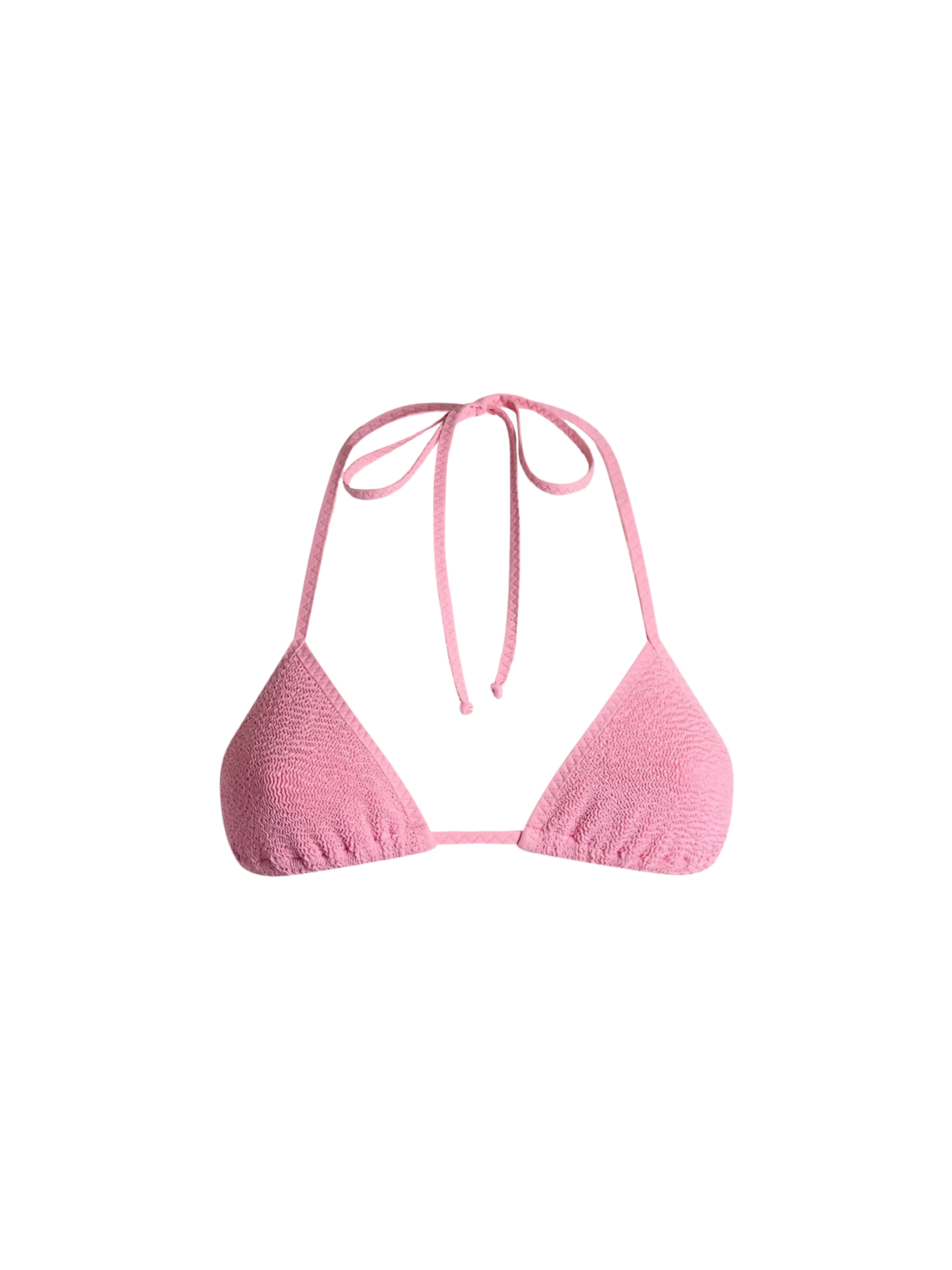 Roze triangelbadpak met kreukels voor dames