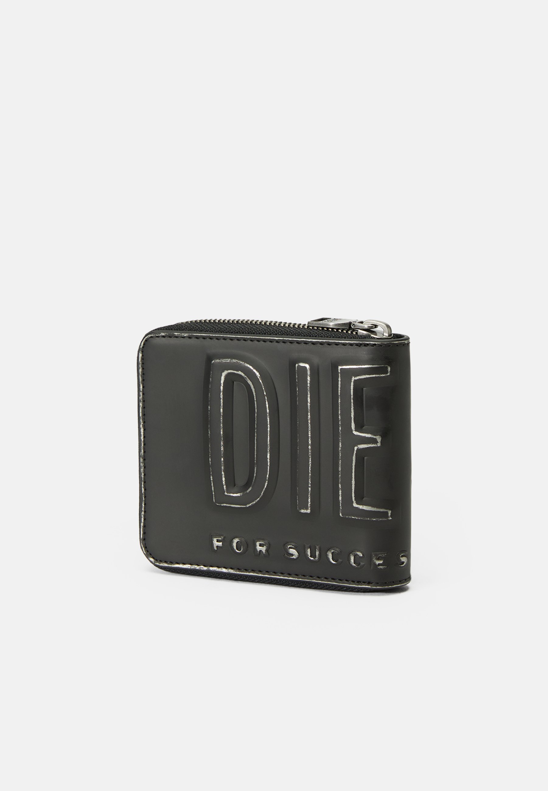 Diesel DSL 3D- BI FOLD COIN ZIP Portemonnee XS - zwart