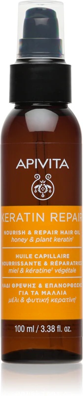 Apivita Keratin Repair Nourish Repair matu eļļa sausiem un bojātiem matiem