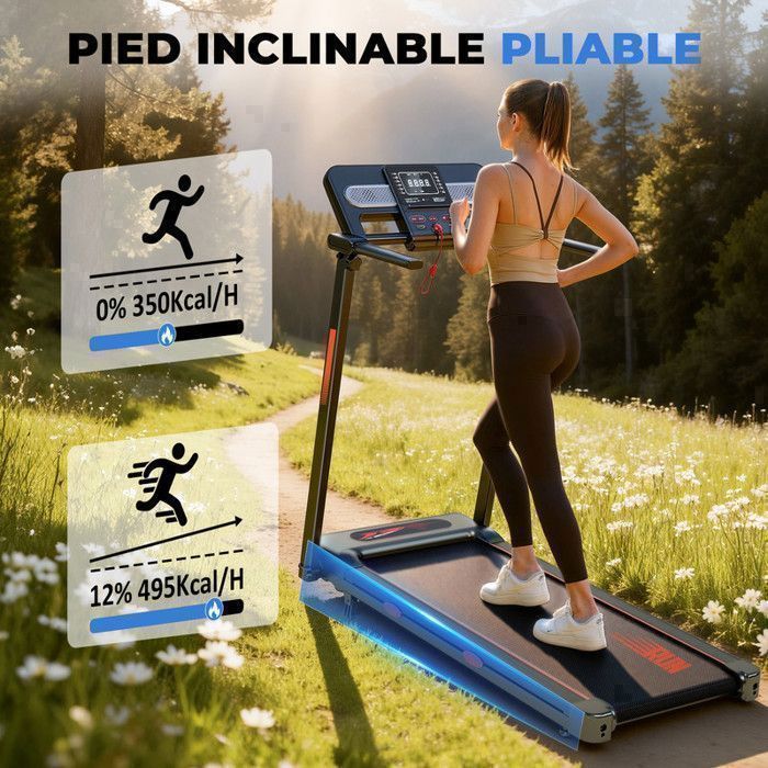 Klappbares Laufband - RAOO MIN - 3,0 PS - max. 14 km/h - Manuelle Steigung 12 % - Belastbarkeit 150 kg