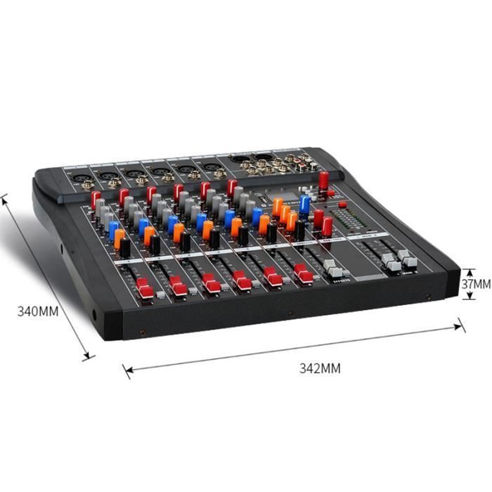 NEUFU 6 Channels Table De Mixage DJ Professional Live Studio Audio USB Mixing Console Bluetooth