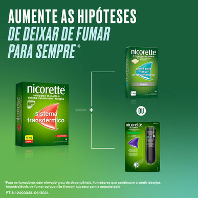 Nicorette Invisipatch 15 mg/16 timer Transdermalt system Nikotin 14 plaster