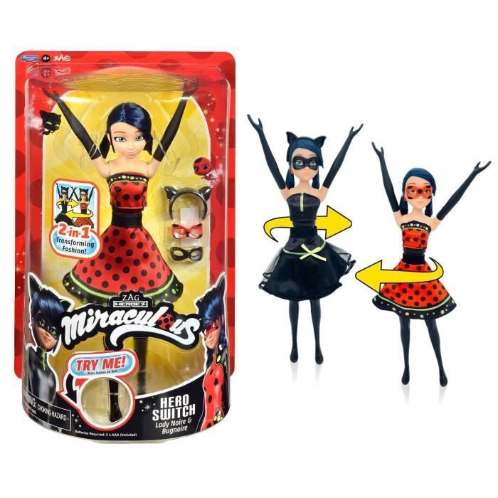 Ladybug Transformatiepop - BANDAI - Miraculous 26 cm - Outfitwissel