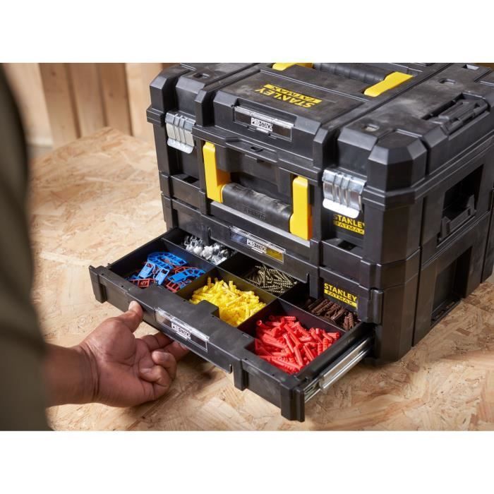 Juego de herramientas STANLEY FATMAX PRO-STACK™ de 2 piezas - FMST1-71981 - 2 asas - 2 cajones - 21,5 L