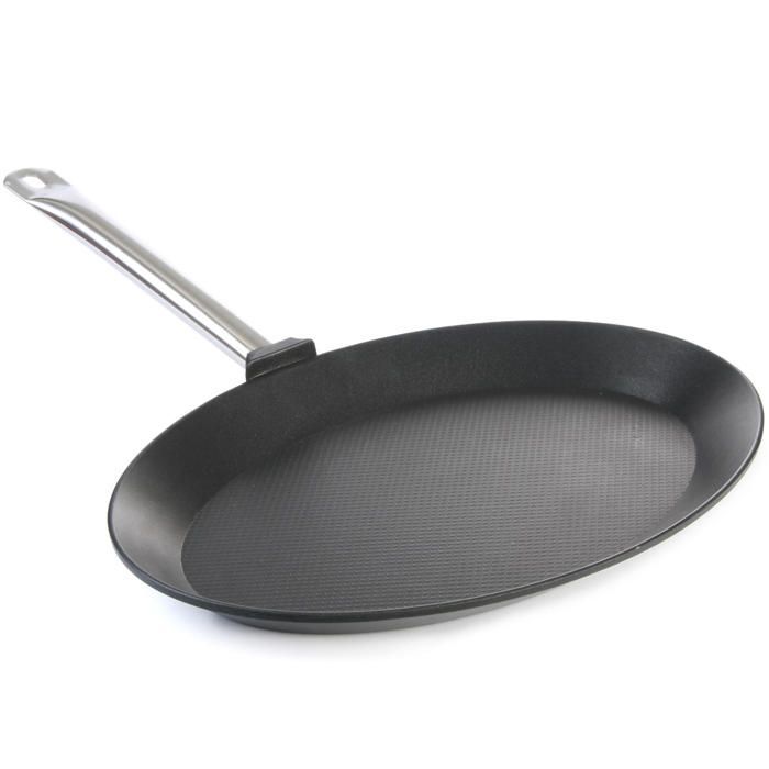 Poissonnière ovale HENDI Titanium Professional 400x275x35 mm – fonte d'aluminium, revêtement antiadhésif
