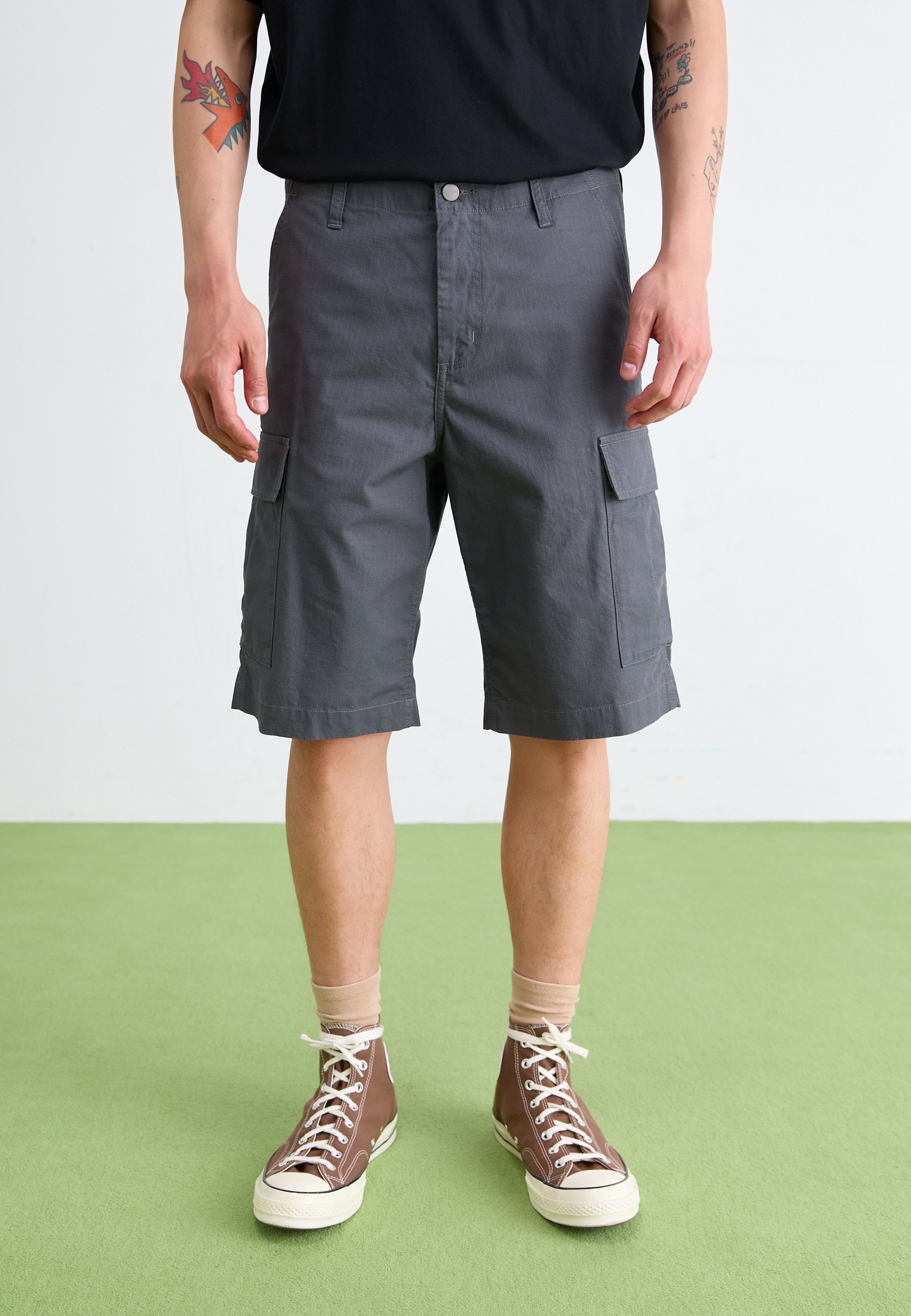 Carhartt WIP REGULAR CARGO COLUMBIA - Szorty - grafitowe