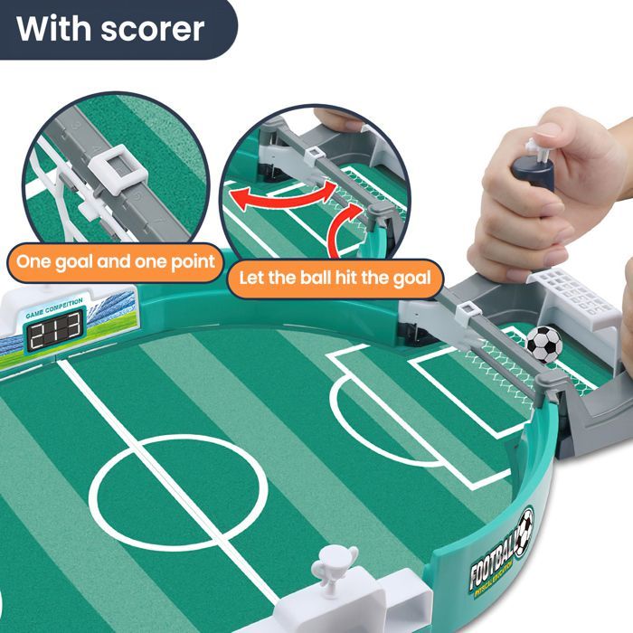 Mesa de futbolín de 42 cm, mesa de futbolín infantil, con 6 pelotas para niños, adolescentes y adultos, para el hogar o la sala de juegos.