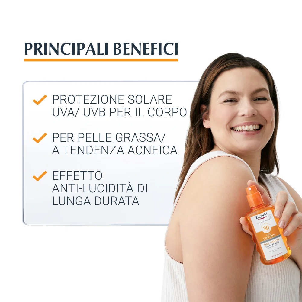 Spray solaire transparent EUCERIN SPF 30 200 ml avec protection solaire