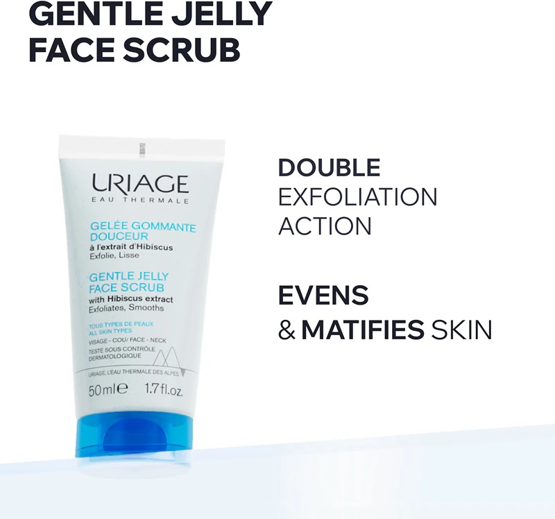 Uriage Gentle Jelly Face Scrub švelnus veido šveitiklis