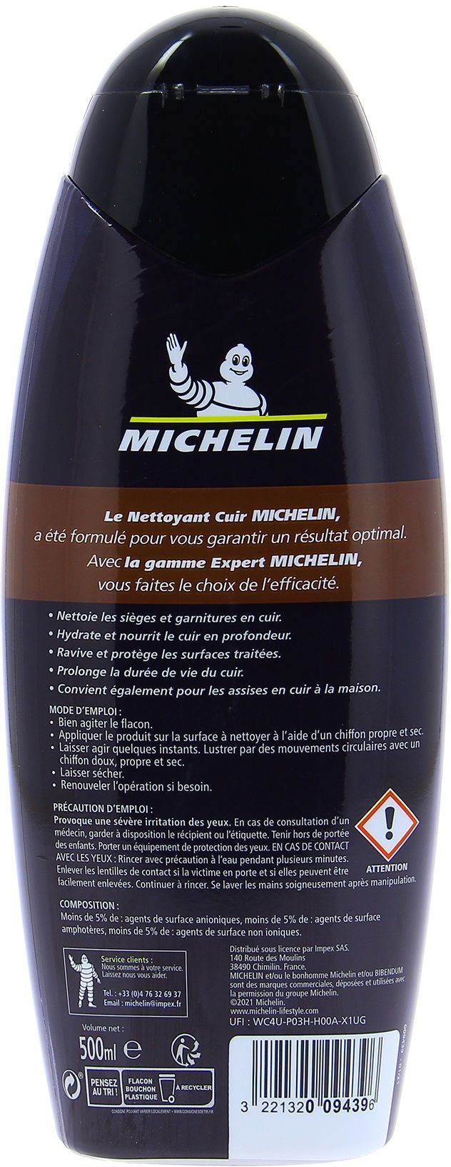 Limpiador - MICHELIN - Experto en cuero - 500 ml
