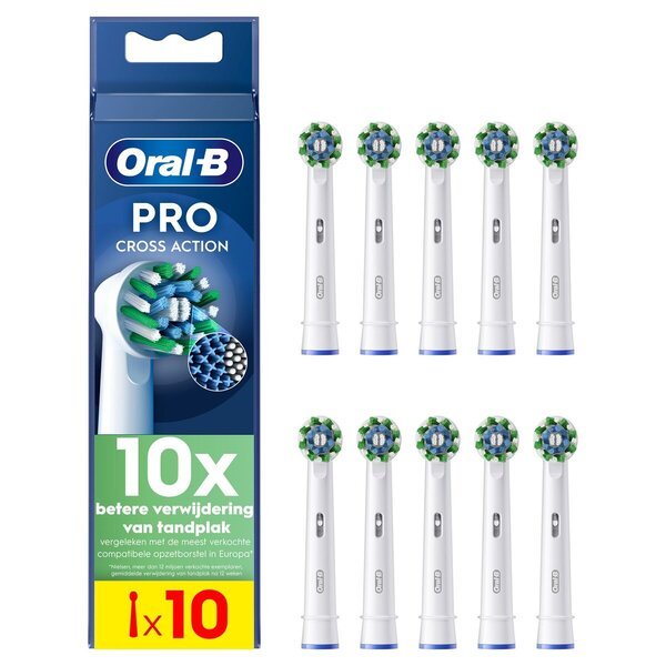Oral-B Pro Cross Action Opzetborstels<br>wit, 10 stuks