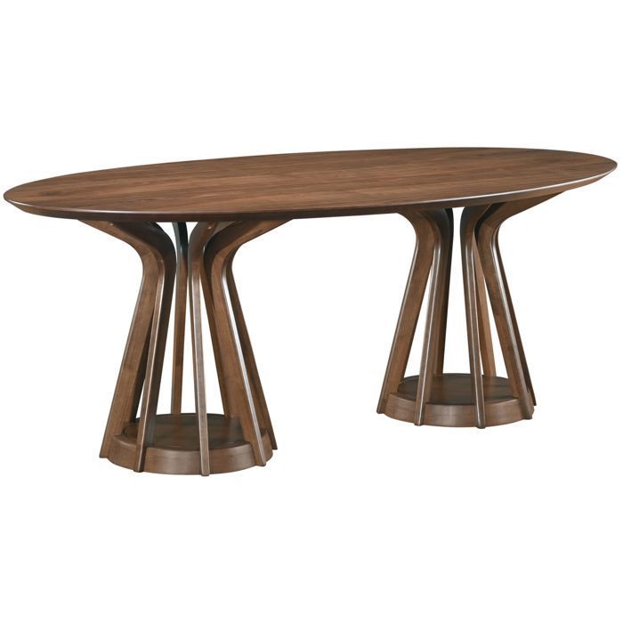 Mesa de comedor rectangular – STENNE – acabado nogal – 200x110 cm