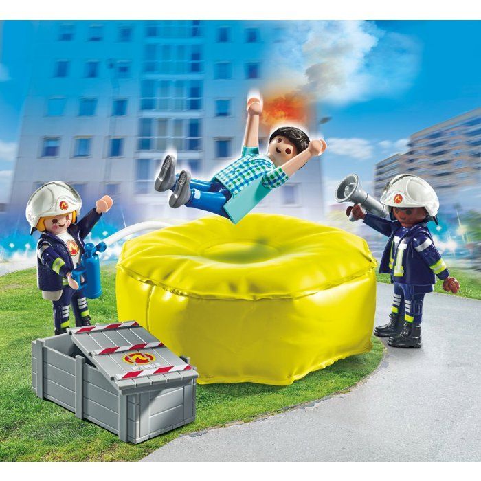 Playmobil Firefighter pack: Fire engine (9464) + Firefighters with cushion (71465)