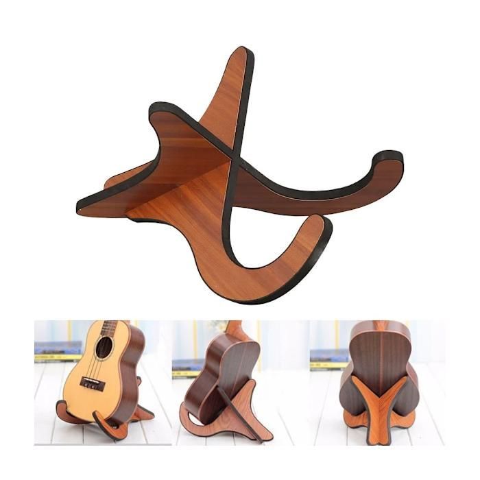 Soporte de madera para guitarra, 17 x 20,4 x 26 cm, independiente, plegable, para guitarra clásica/folclórica.