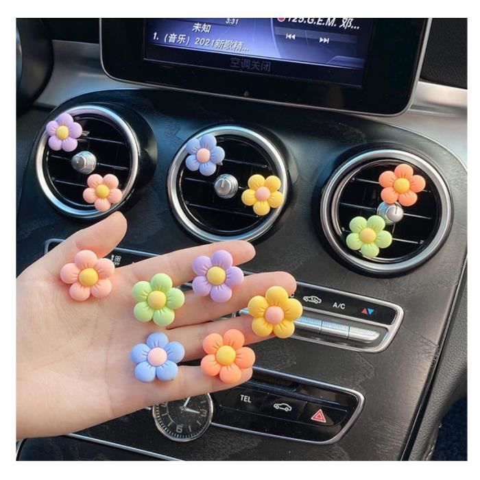 Ambientador para coche - Sin especificar - 12 unidades - Aroma floral - Clips para rejilla de ventilación - Decoración interior