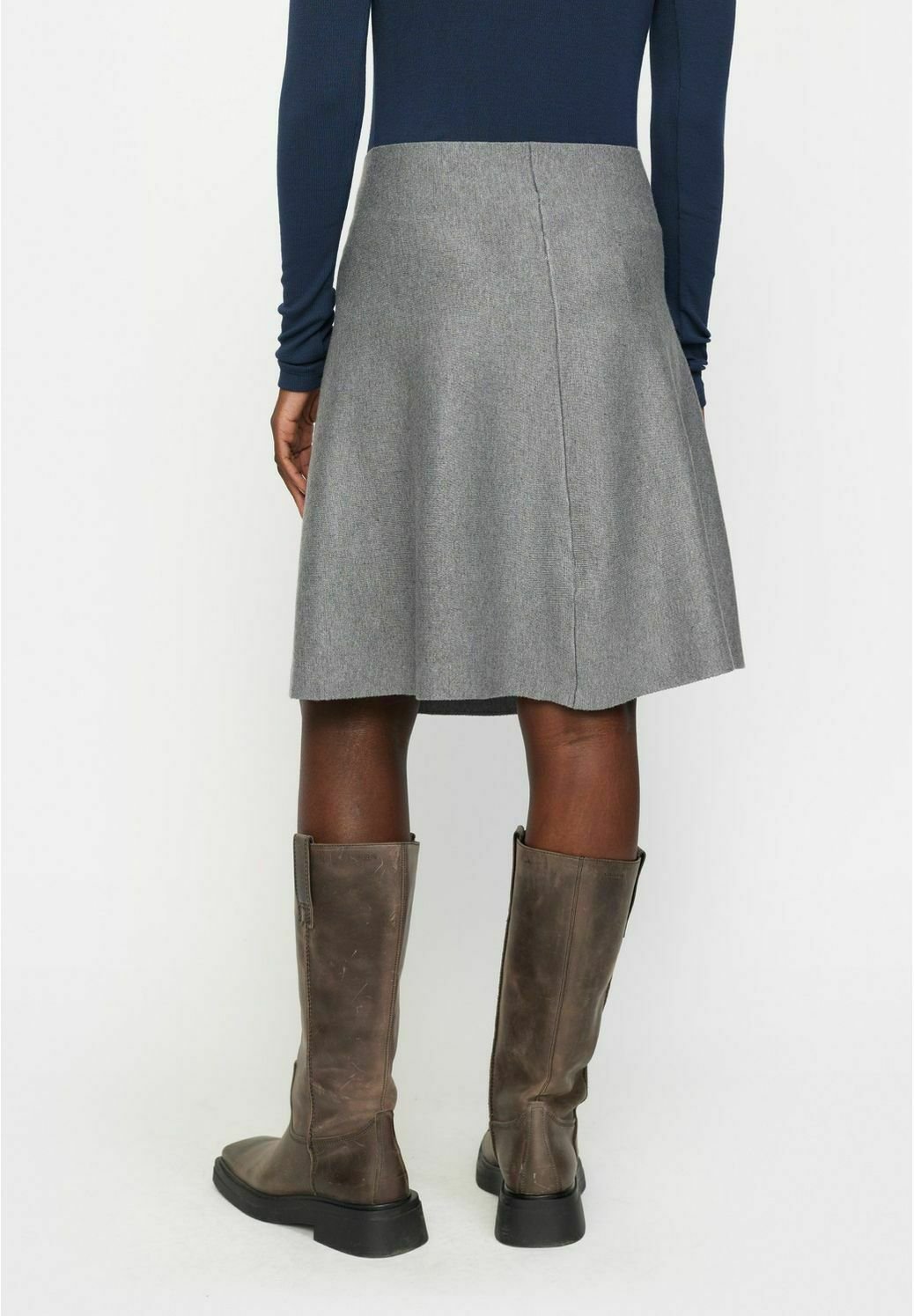 Jupe trapèze Soft Rebels SRHENRIETTA KNIT - gris chiné moyen