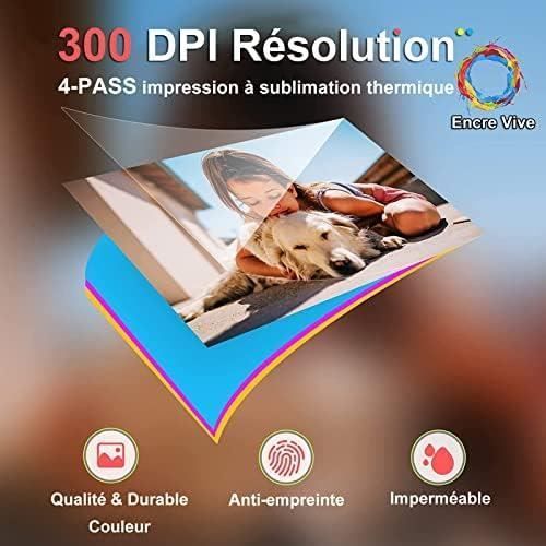 Impressora fotográfica portátil Liene WiFi - 20 folhas de papel 10x15cm - Alta qualidade
