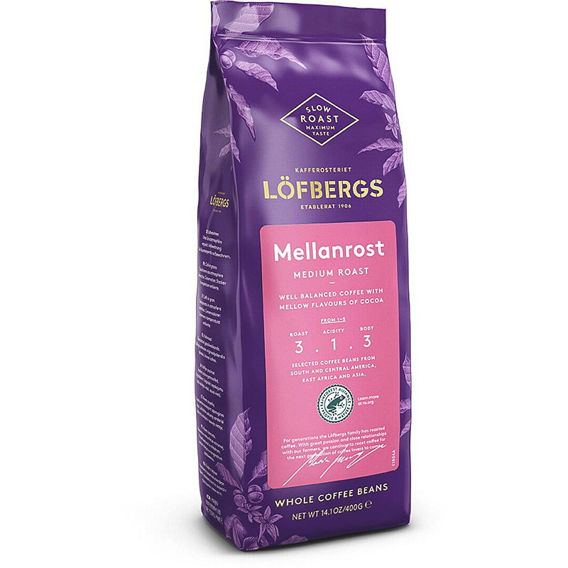 Löfbergs Caffè in grani 400 g Löfbergs a tostatura media