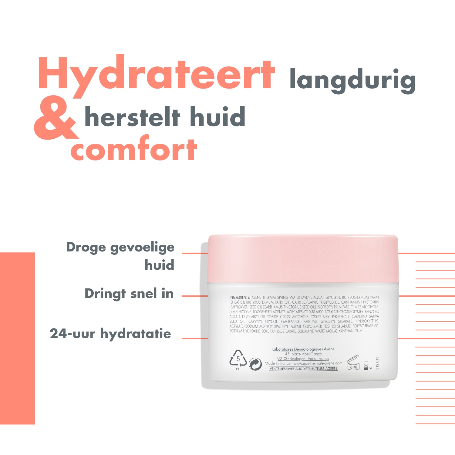 Avène återfuktande smältbalsam kroppskräm - 250 ml