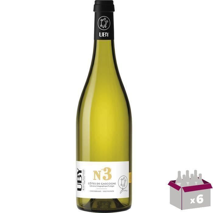 UBY N°3 Côtes de Gascogne Colombard Sauvignon Blanc 2024 x6