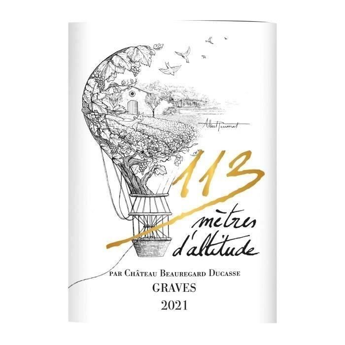 113 metros de altitude 2023 Graves - Vinho tinto de Bordéus x6