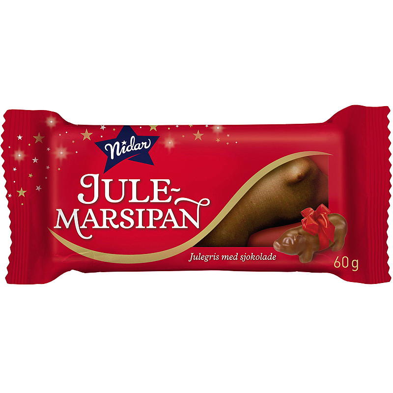 Nidar Julmarsipangris 60 g/choklad Nidar