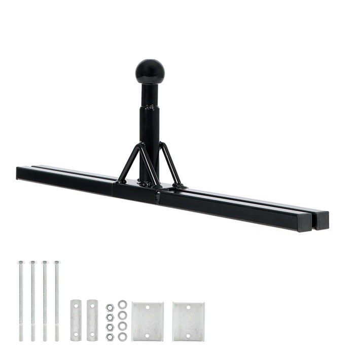 Portabicicletas Wiltec para enganche de remolque, con capacidad de hasta 80 kg, fabricado en acero, adaptador de montaje para enganche de remolque para remolques y caravanas.
