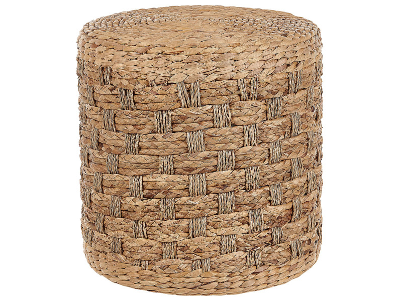 Puf pleciony podnóżek naturalny materiał 40 cm