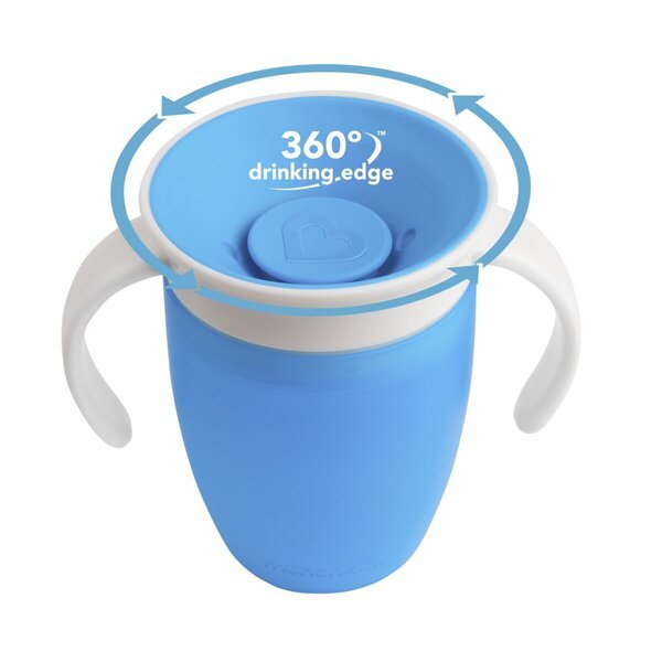 Munchkin Miracle 360° treniruočių puodelis, mėlynas, 207 ml