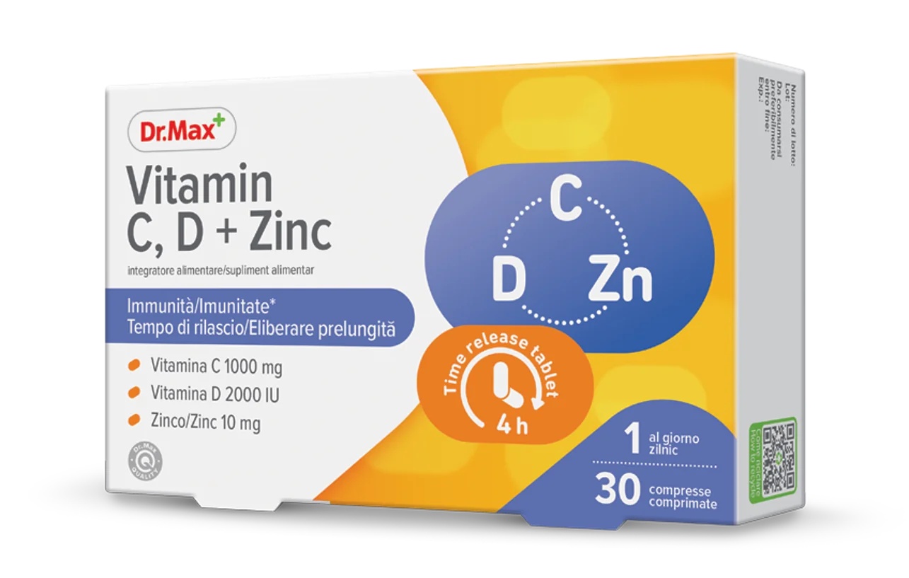 DR. MAX Drmax Vitamine C, D, Zn 30 vitaminetabletten