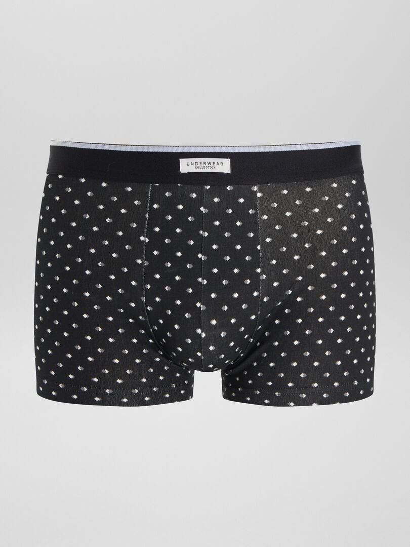 Conjunto de 3 bóxers elásticos - NEGRO
