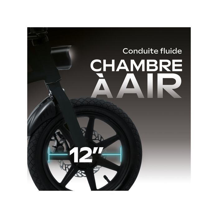 UrbanGlide e-Bike 120 – Mini Vélo Électrique 12'' | Autonomie 15 km, Batterie 6Ah, Frein à Disque