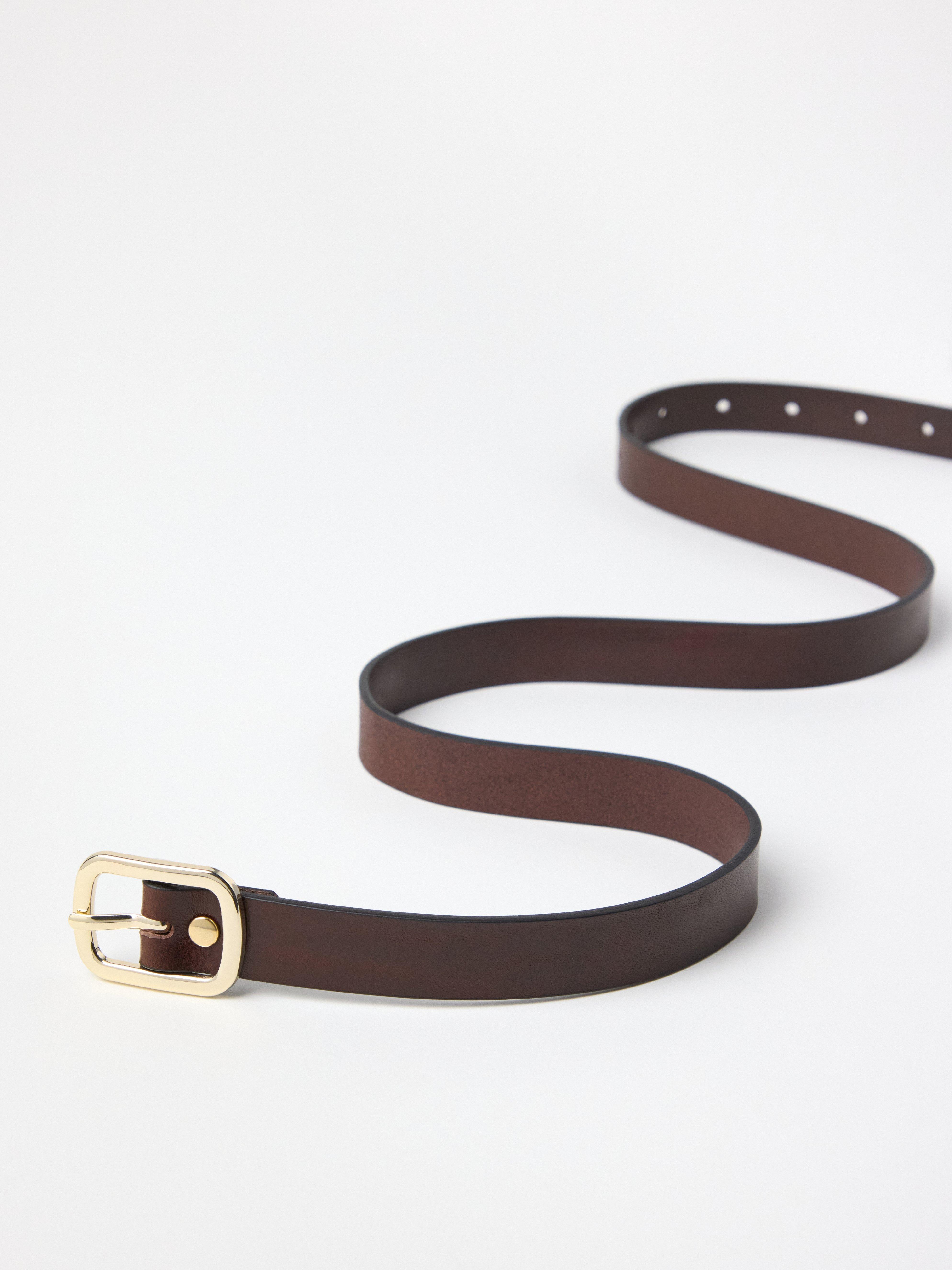 Ceinture en cuir marron foncé