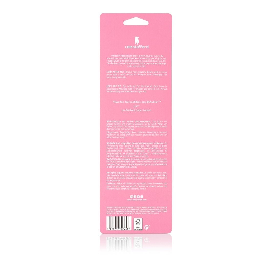 Lee Stafford Powder Brush Curl plata lāpstiņu ota -