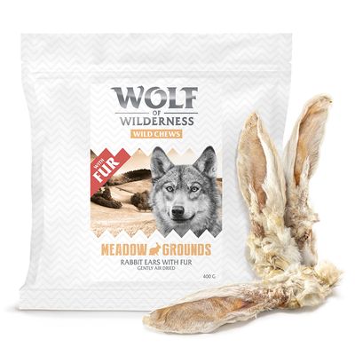 Wolf of Wilderness Kuivatut jäniksenkorvat turkilla