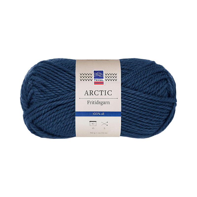 Trysil Arctic Leisure garn uld 100% ren ny uld, blå