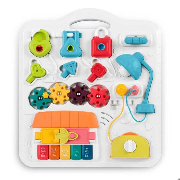 Table éducative musicale - JANSHOP - Piano coloré - Éléments mobiles - Développement motricité fine