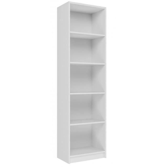 KAFFI - Librería de salón de estilo escandinavo - 50x30x181 cm - 5 estantes - Estantería
