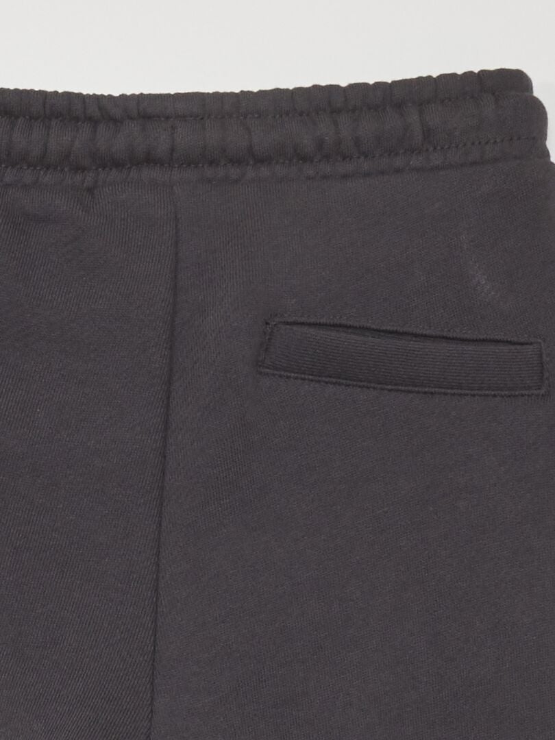 Pantalones deportivos de felpa francesa con costuras - NEGRO