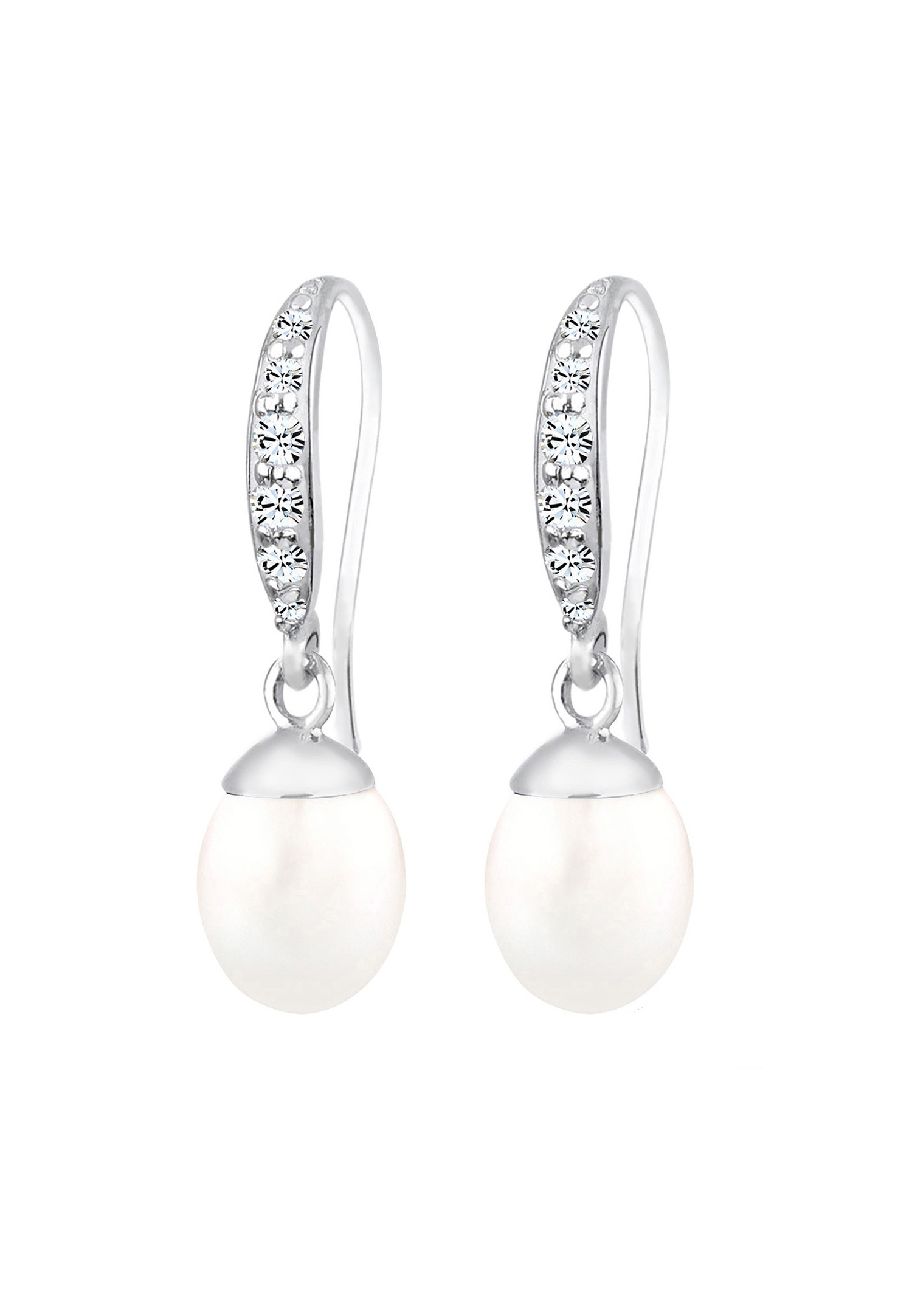 Elli Perles de culture d'eau douce Cristaux Argent