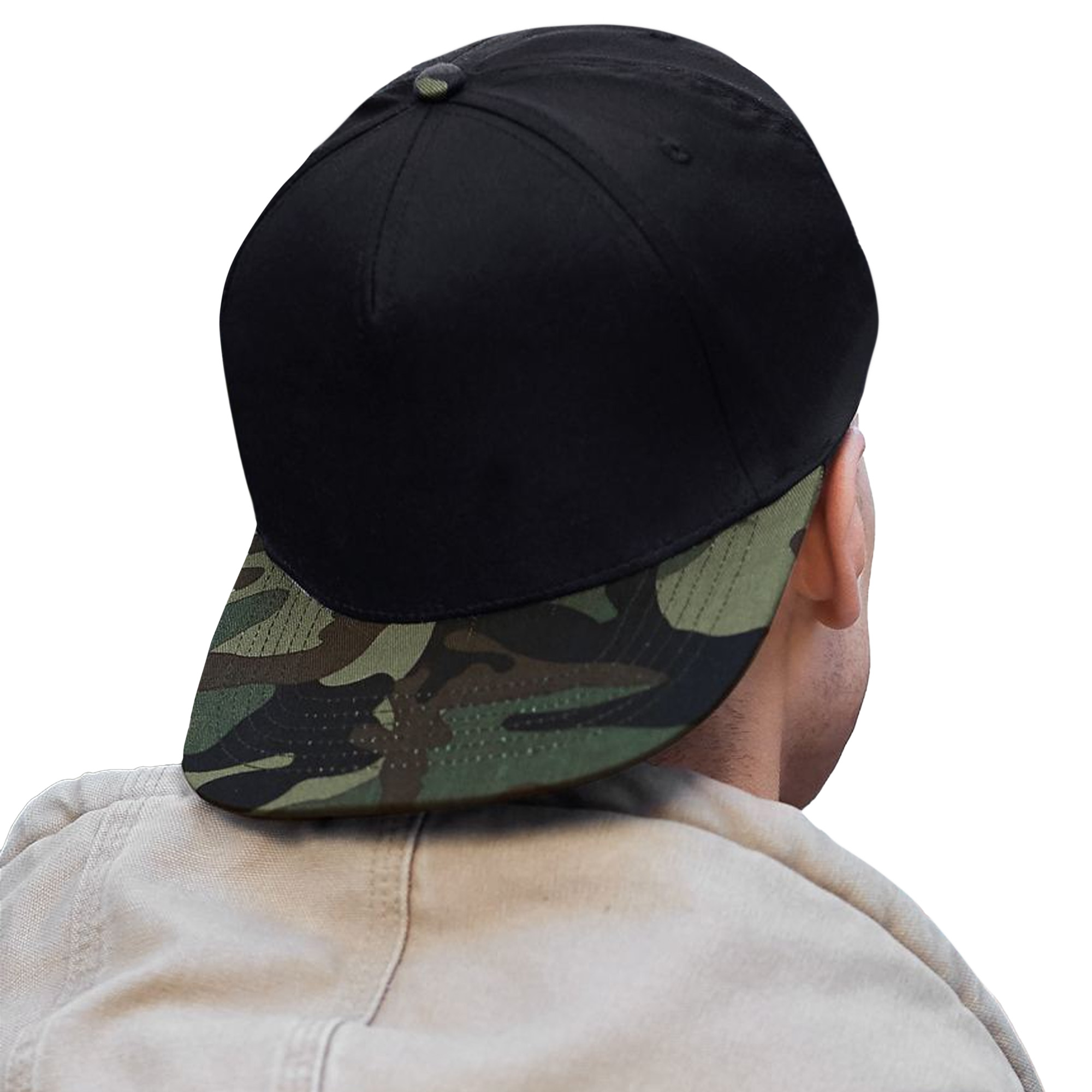 Gorra Plana avec Visera Plana Beechfield Camuflaje Rétro