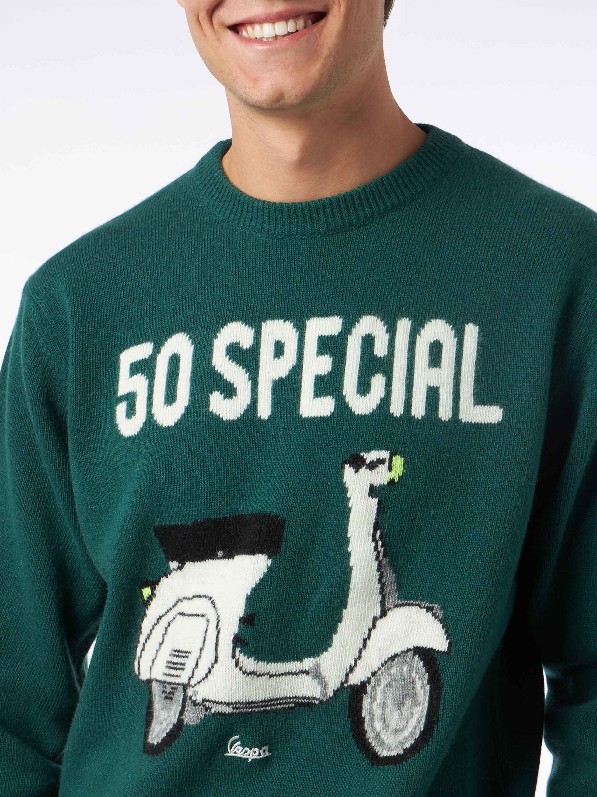 Maglione da uomo girocollo con stampa jacquard Vespa | EDIZIONE SPECIA