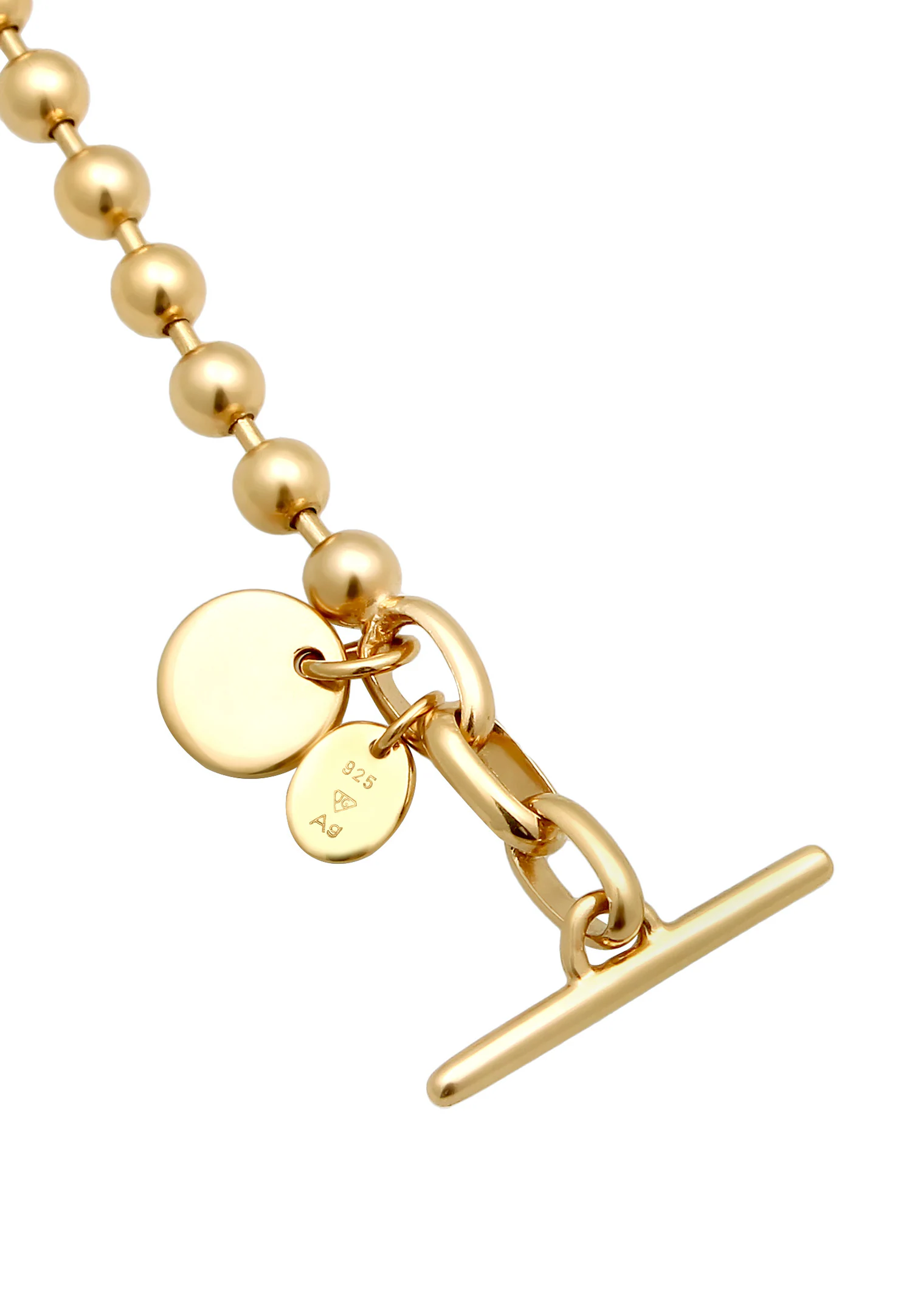 Elli PREMIUM Elli PREMIUM Bracelet sans pierre Femme Chaîne à boules Argent Sterling 925 Party / Nouvel An 19 cm