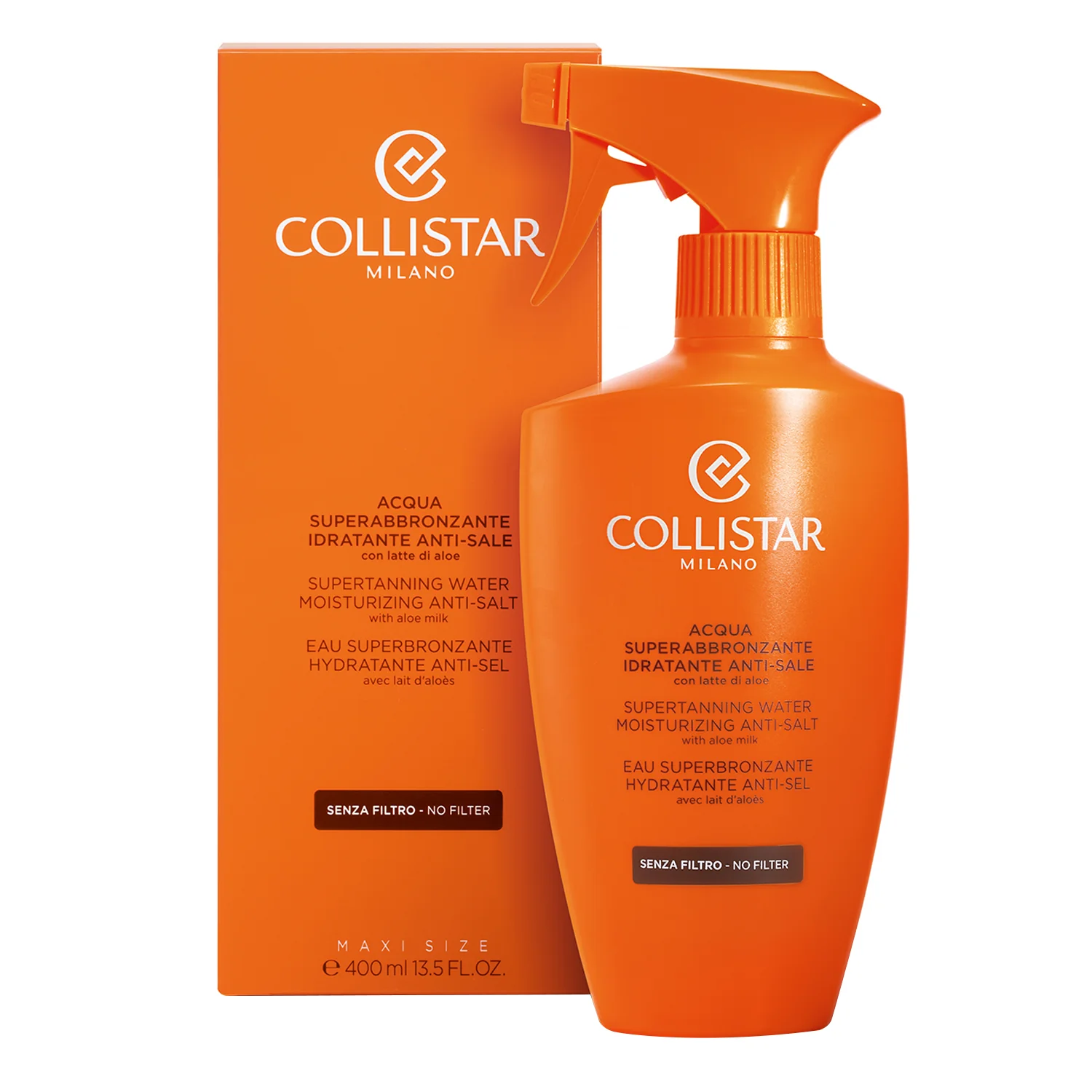 Abbronzatura Acqua Superabbronzante Idratante Anti-Sale - Spray solare no protezione, Solare viso no protezione