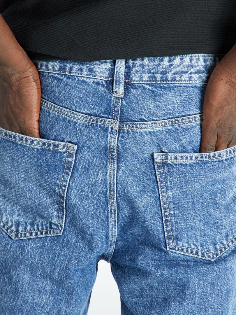 Calça jeans de perna larga - L32 - AZUL